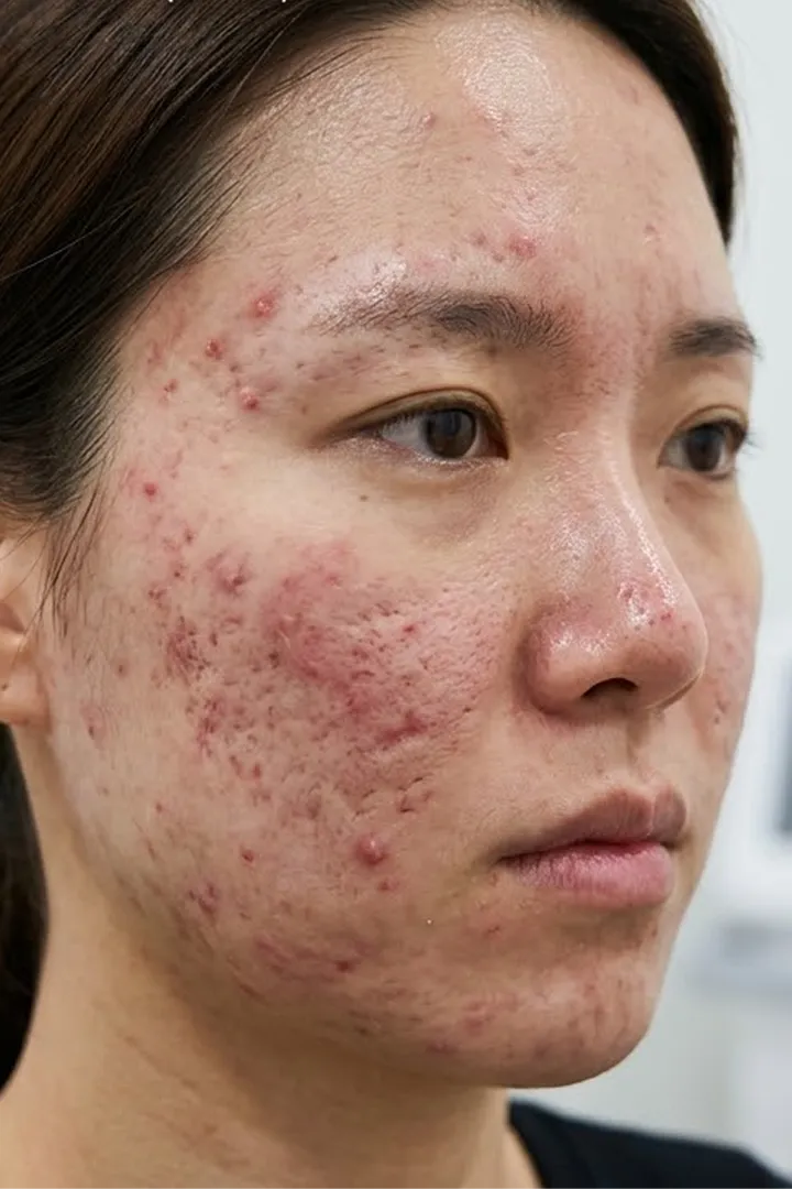 여드름 흉터
브이빔 8회 치료 before